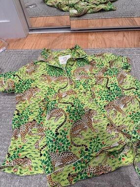 Printfresh Short sleeve button up & Shorts Jaguar Pajama Set